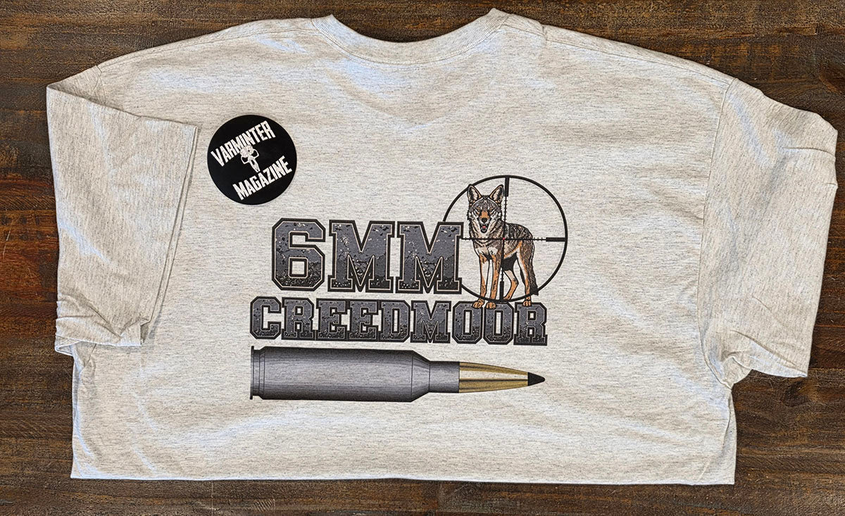 6mm Creedmoor - T-Shirt - Coyote in the Crosshairs