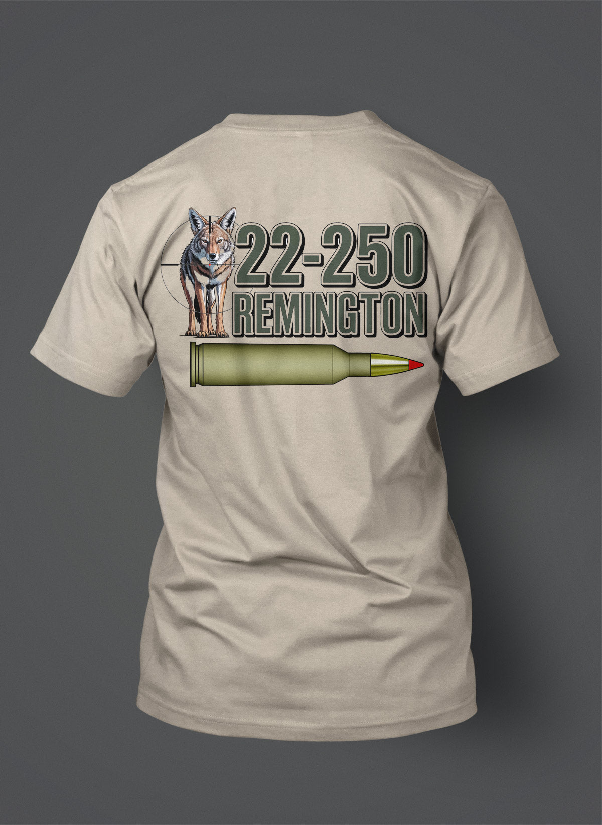.22-250 Remington - T-Shirt - Coyote - Simple