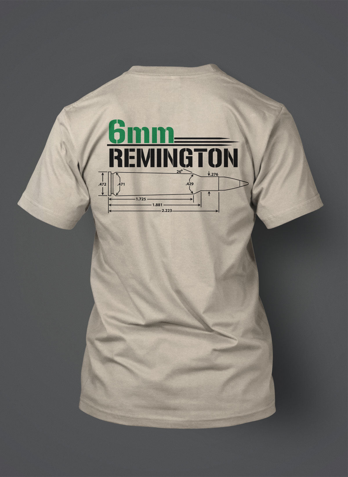 6mm Remington - T-Shirt - Cartridge Schematics