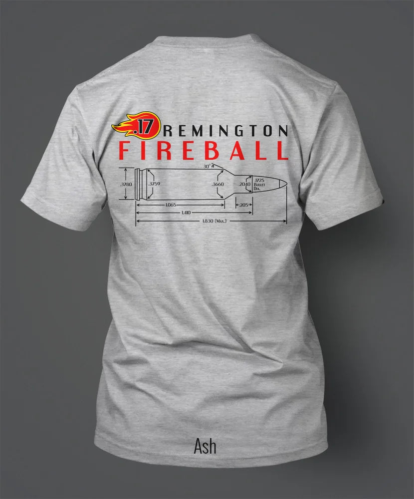 .17 Remington Fireball T-Shirt - Classic Red Version