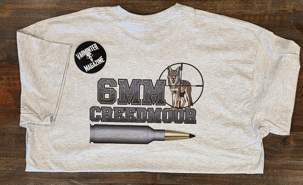 6mm Creedmoor - T-Shirt - Coyote in the Crosshairs