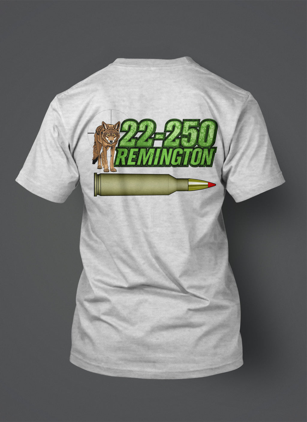 .22-250 Remington - T-Shirt - Coyote - Green