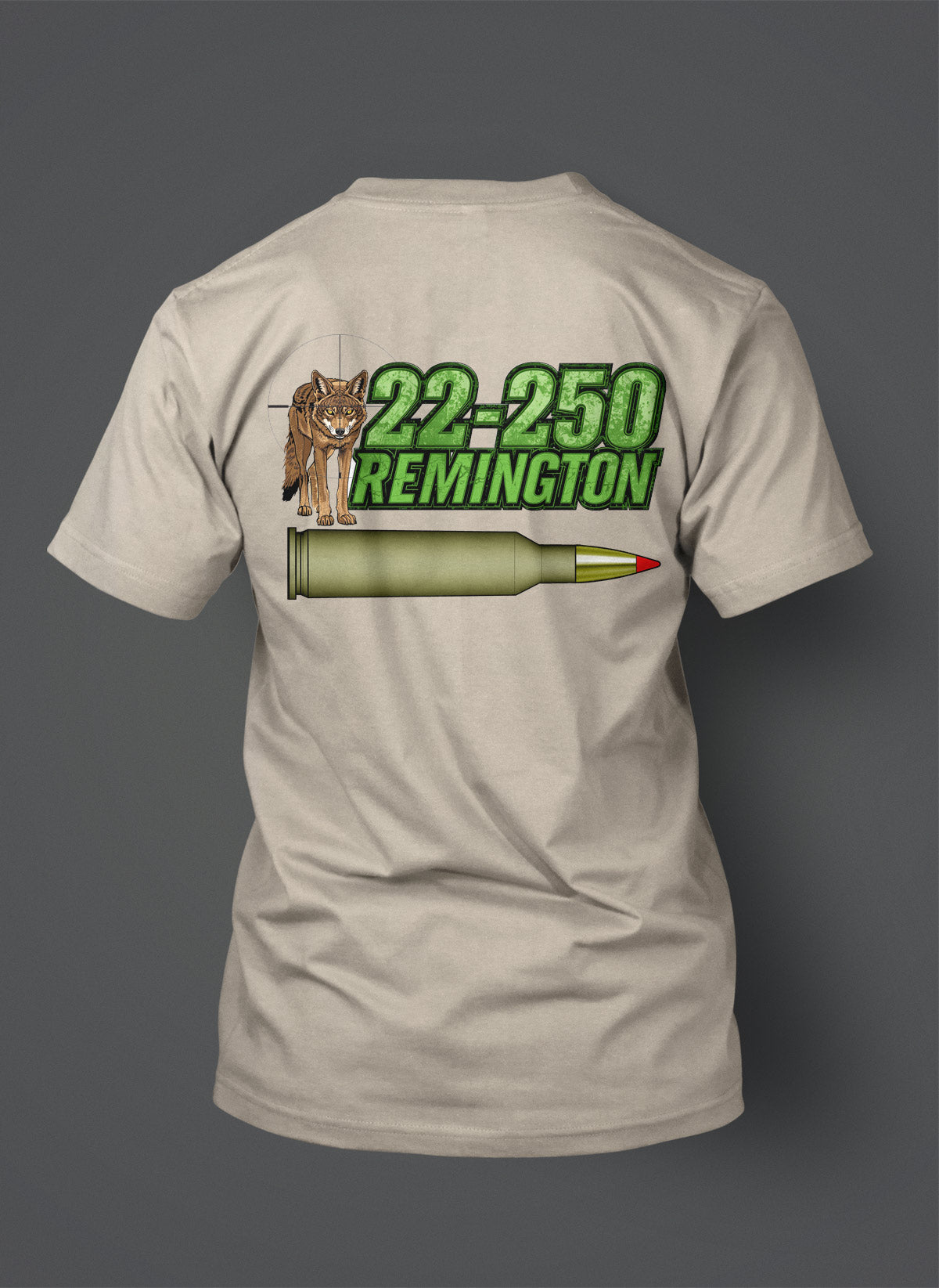 .22-250 Remington - T-Shirt - Coyote - Green