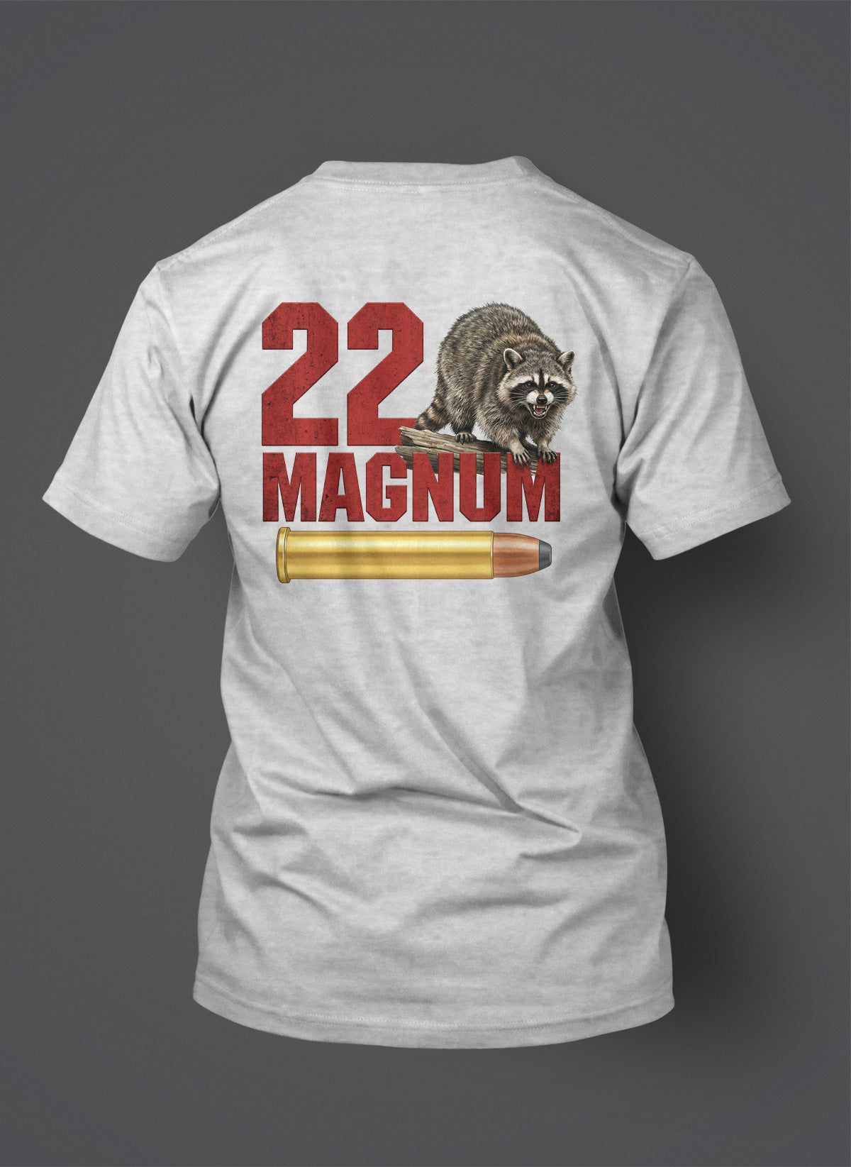 .22 Magnum T-Shirt with Angry Raccoon