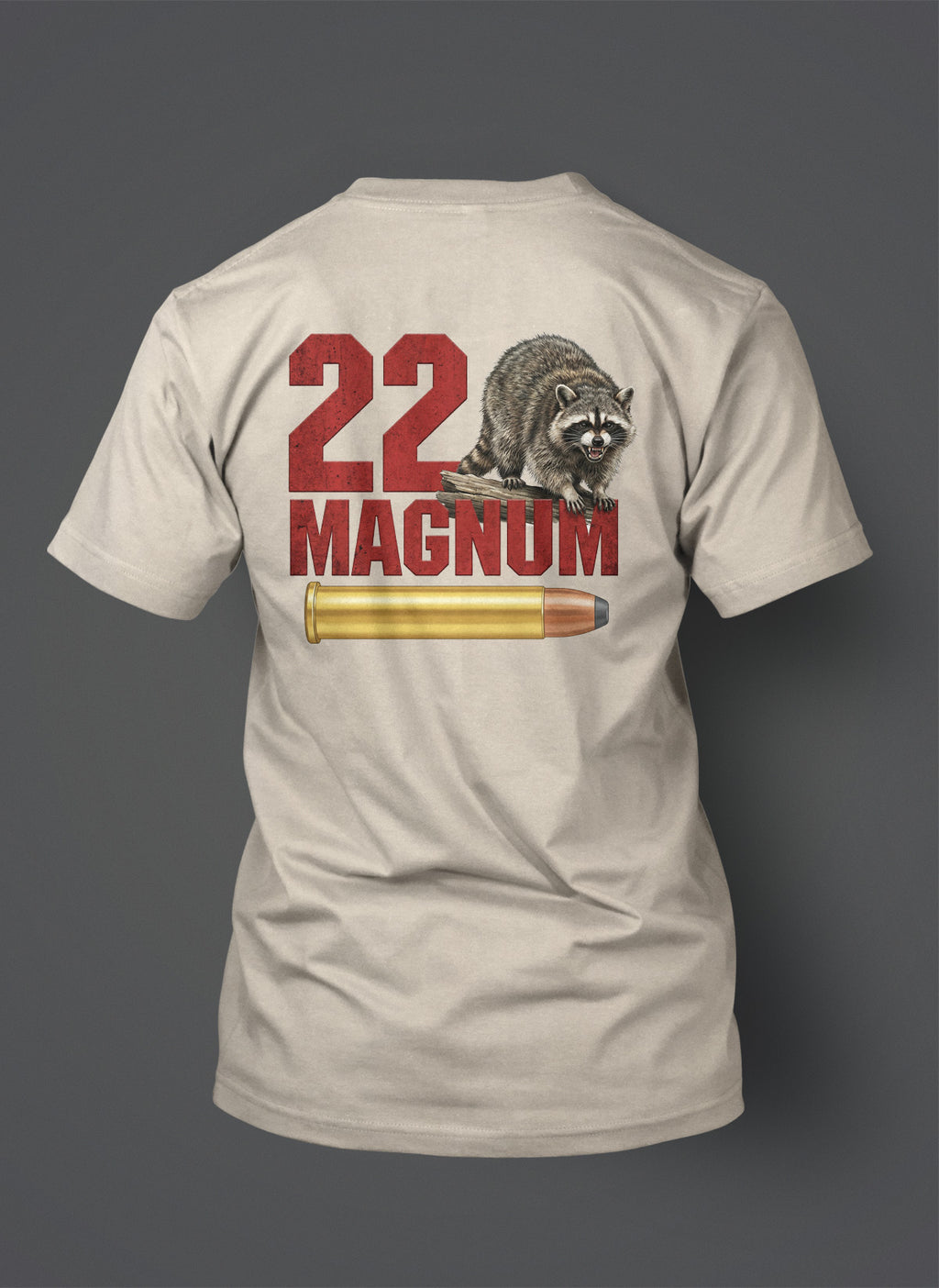 .22 Magnum T-Shirt with Angry Raccoon