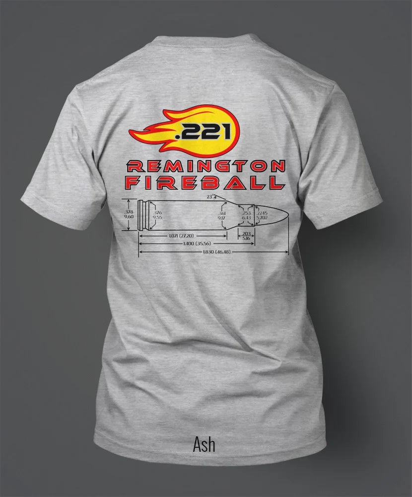 .221 Remington Fireball T-Shirt - Great Ball of Yellow & Red Fire!