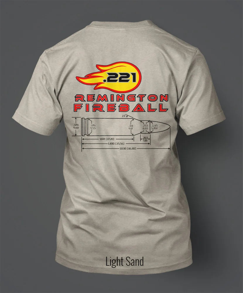 .221 Remington Fireball T-Shirt - Great Ball of Yellow & Red Fire!