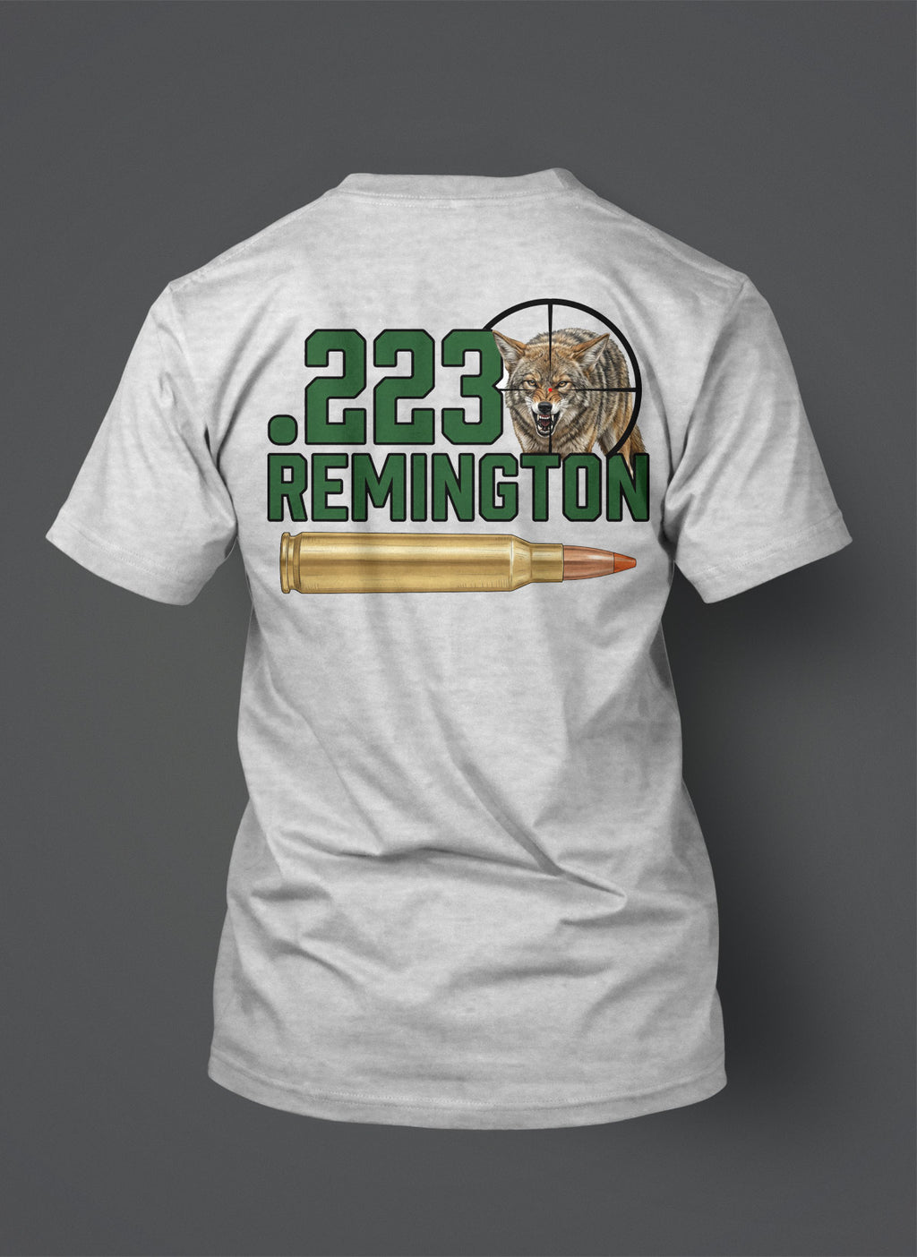 .223 Remington T-Shirt - Coyote in the Crosshairs