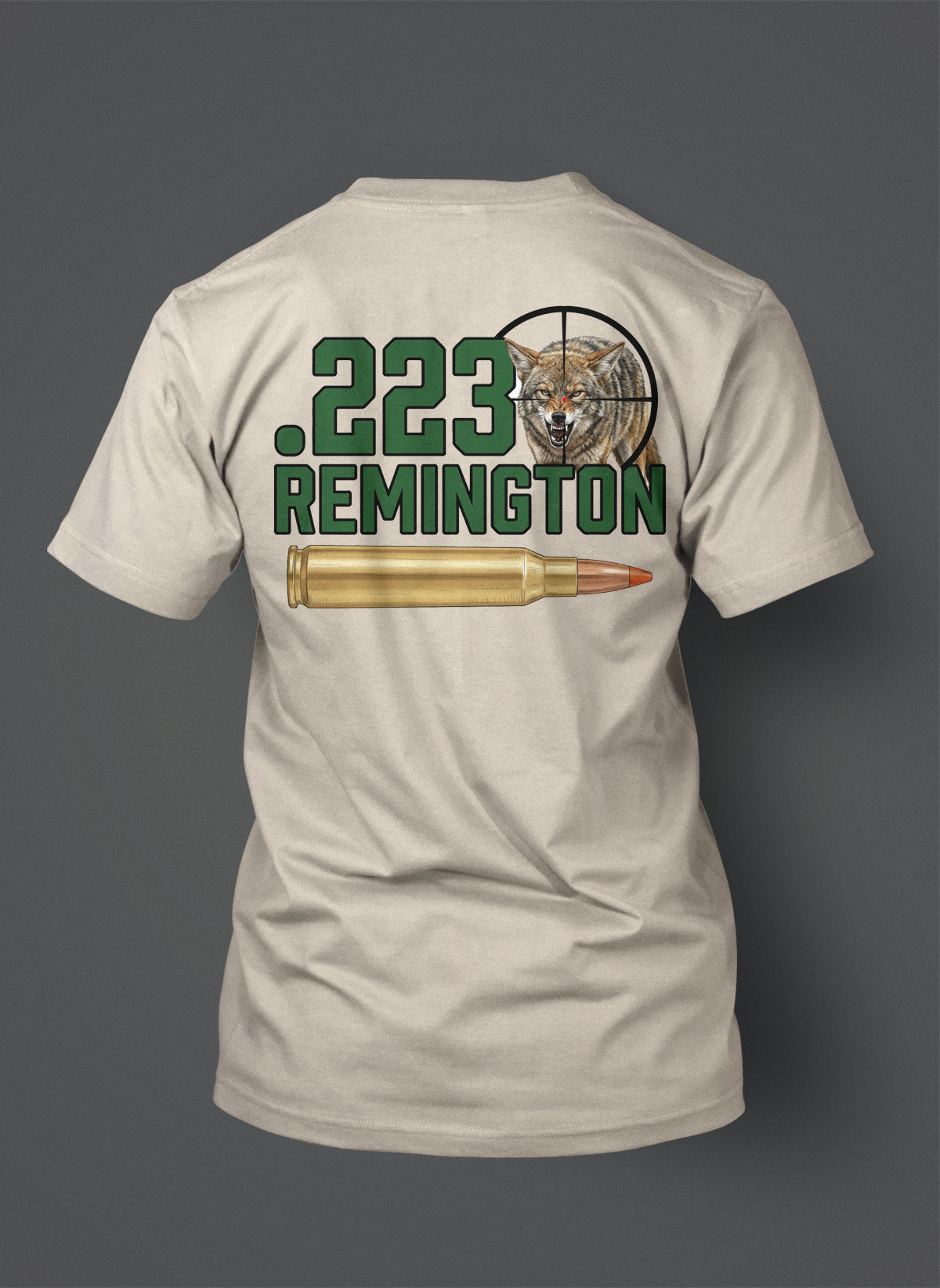 .223 Remington T-Shirt - Coyote in the Crosshairs