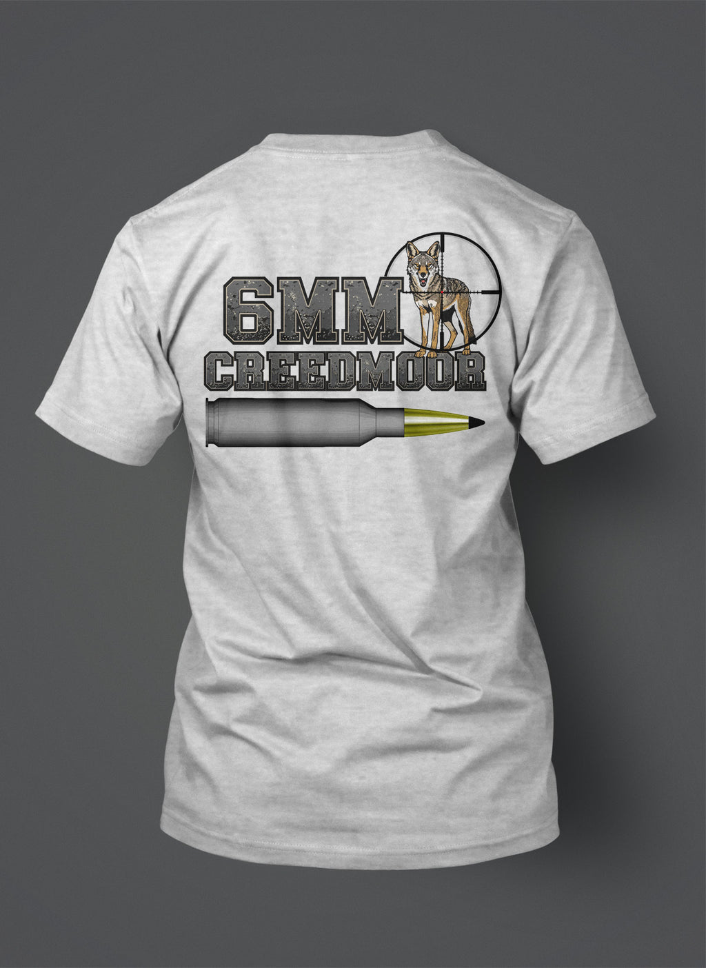 6mm Creedmoor - T-Shirt - Coyote in the Crosshairs