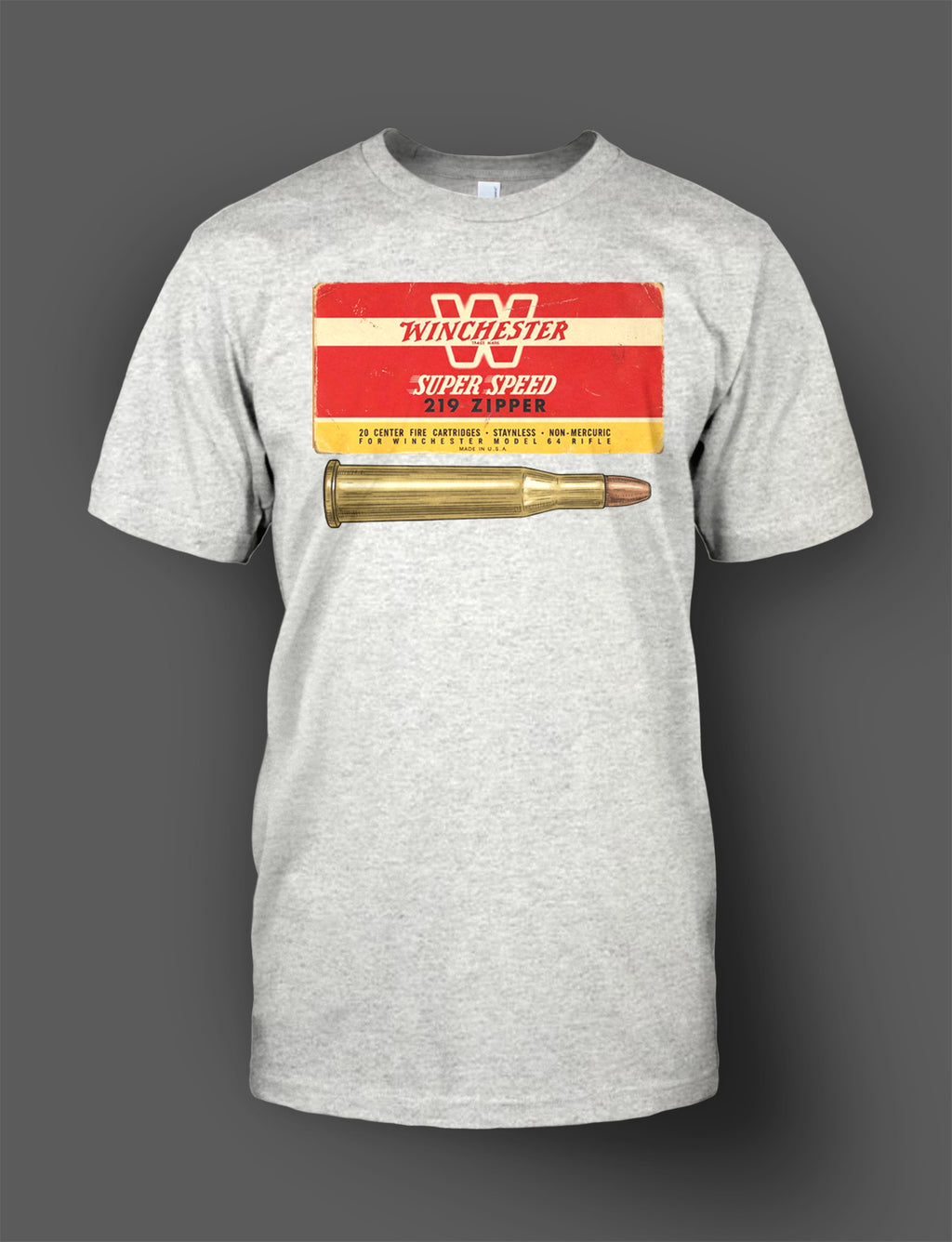 Winchester Super Speed .219 Zipper Shirt - Retro Ammo Box Design