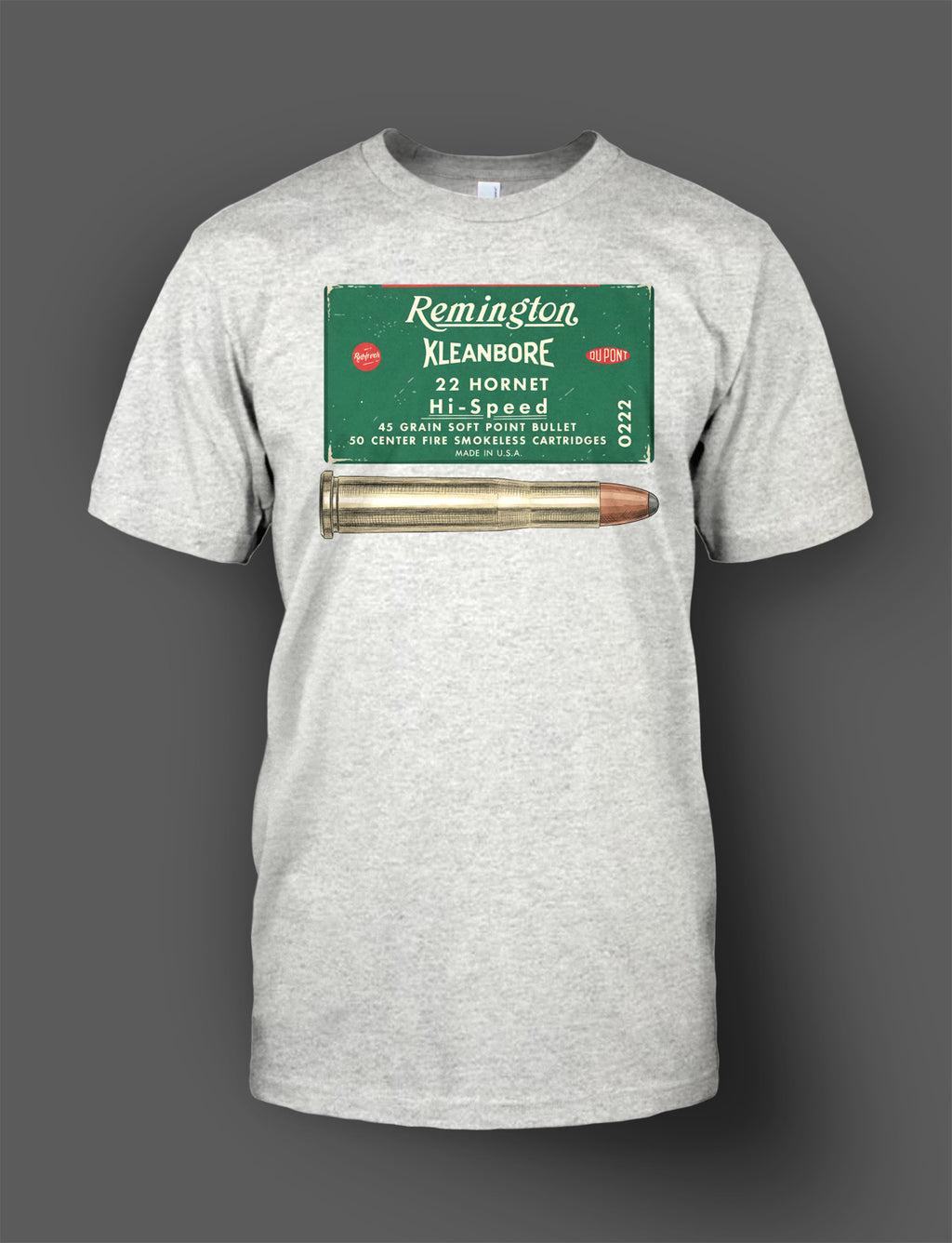 Remington Kleanbore .22 Hornet Shirt - Retro Ammo Box Design