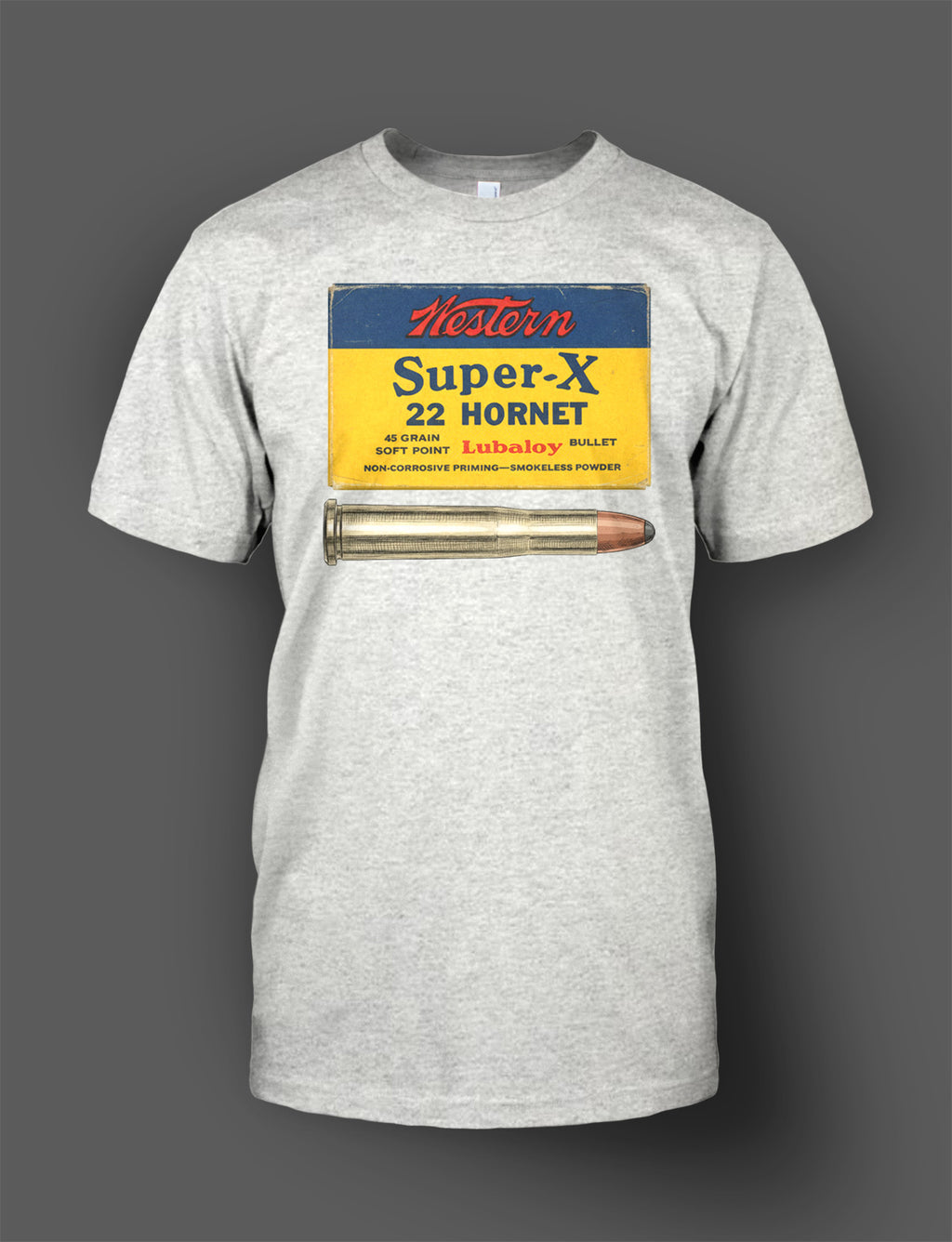 Western Super-X .22 Hornet Shirt - Retro Ammo Box Design