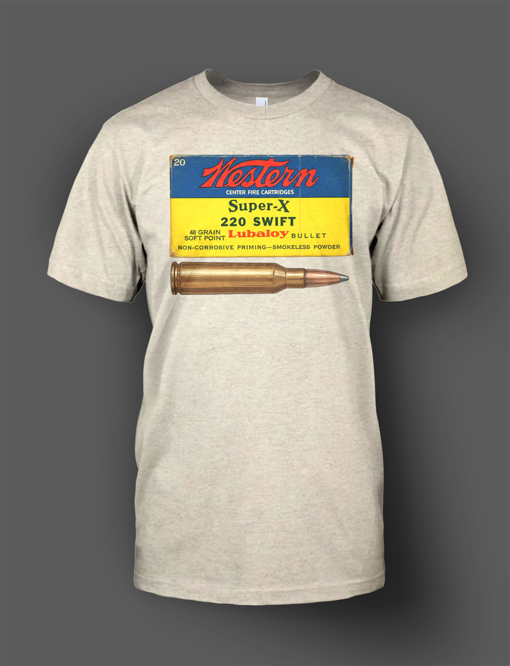 Western Super-X .220 Swift Shirt - Retro Ammo Box Design